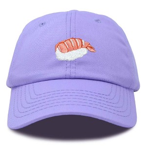 Dalix Shrimp Nigiri Embroidered Sushi Cotton Dad Hat Baseball Cap Adjustable Womens - 1 of 4