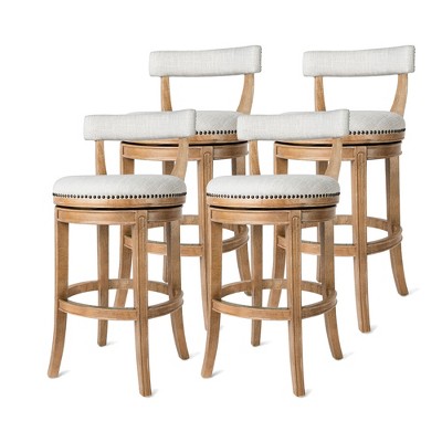 Maven Lane Alexander Rotating Low Back Kitchen Stool, Set of 4