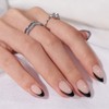 BTArtboxnails Black French Almond Nails - Press On Nails - 3 of 4