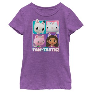 Girl's Gabby's Dollhouse Pawtastic Panels T-Shirt - 1 of 4