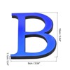 Unique Bargains 3D Acrylic Self-Adhesive Mirror Alphabet Sticker Wall Decals Blue - 2 of 4