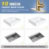 WOWOW 10-Inch Curved Faucet Deck Plate – Stainless Steel Escutcheon Cover - 2 of 4