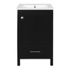 ACEPANO 20 in. W Modern Double-Door Bathroom Vanity with Ceramic Sink, Soft-Close Drawers & Doors-Black - 3 of 4
