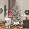 9 ft Artificial Frosted Christmas Tree with Realistic Branches, Wide Full Spruce, Hinged Xmas Tree, Easy Assembly - 3 of 4
