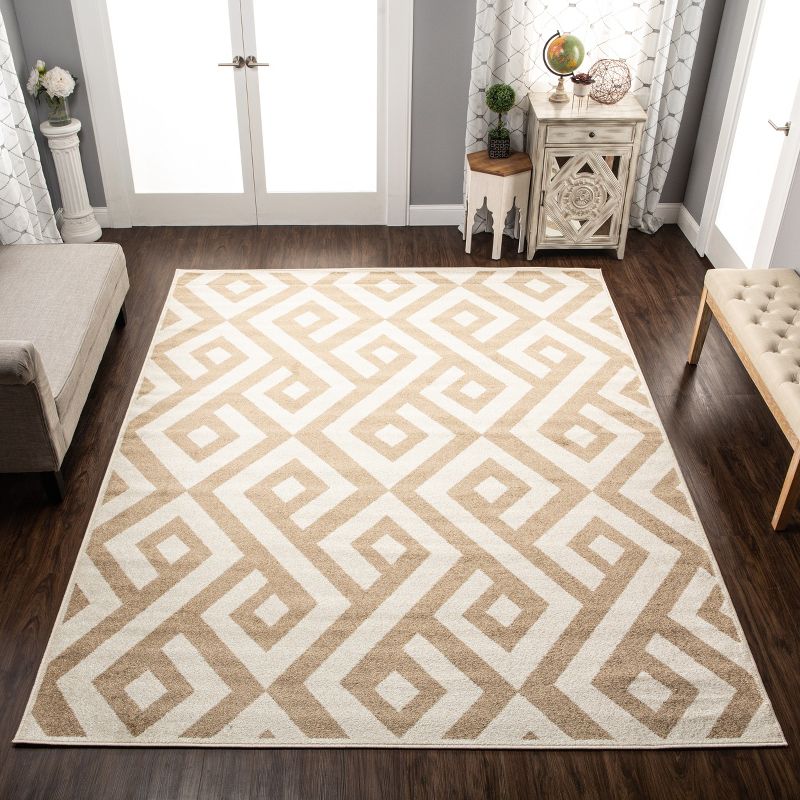 Modern Transitional Diamond Geometric Indoor Area Rug by Blue Nile Mills, 2 of 5