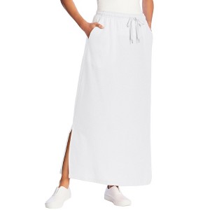 Woman Within Plus Size Sport Knit Side-Slit Skirt - 1 of 4