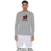 Brown University Adult Sport Long Sleeve Shirt Primary Logo, Athletic Heather - 3 of 4