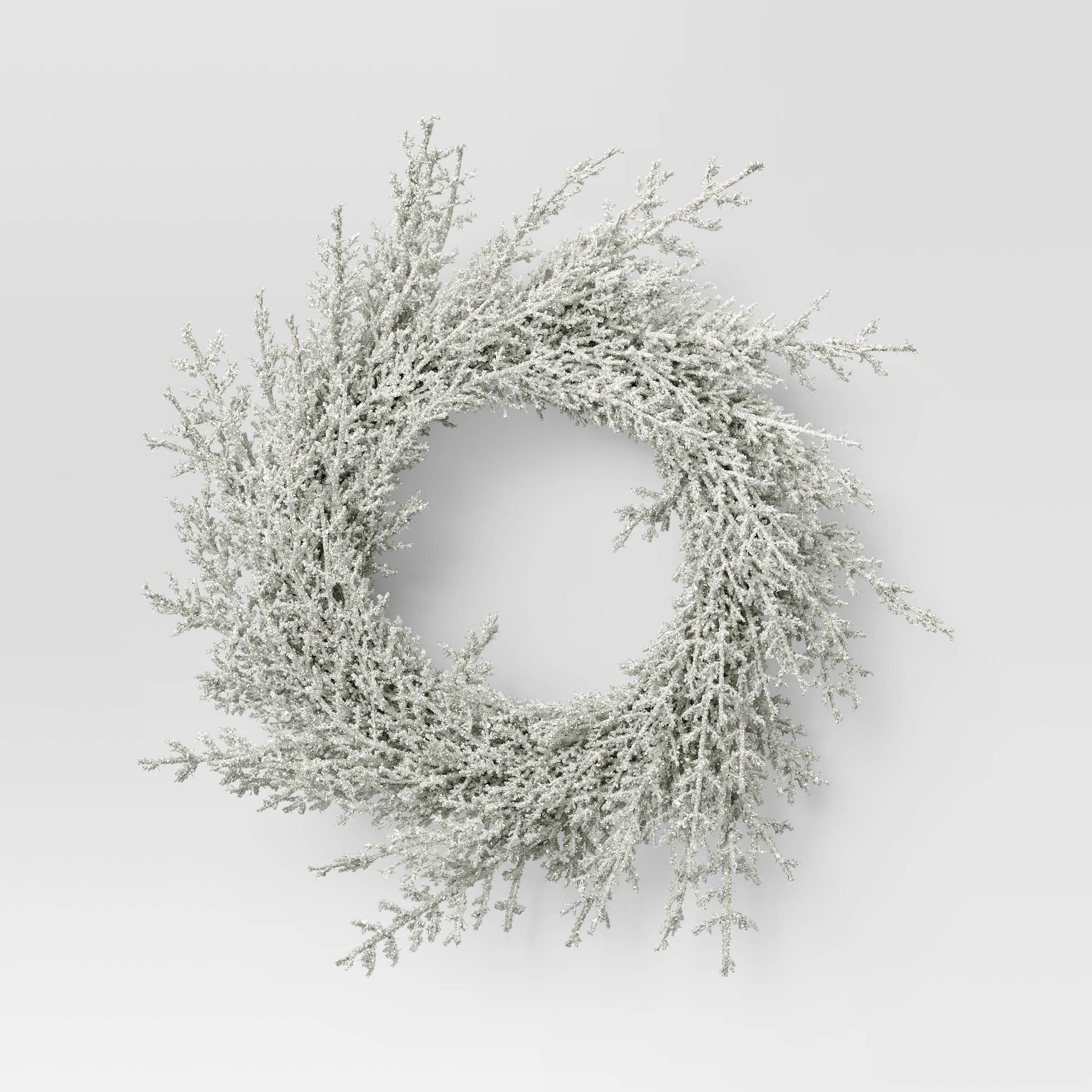 Silver Shimmer Christmas Wreath - Threshold™