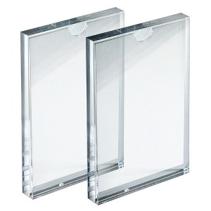 Azar Displays Clear Block Slide-In Sign Holder Frame - 1 of 4