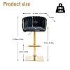 Black Vintage Bar Stools Set of 2, Bar Height Dining Chairs - 3 of 4