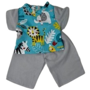Doll Clothes Superstore Handmade Safari Print Scrub Fits 14 Inch Baby Alive And Little Baby Dolls - 1 of 4