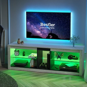 Bestier RGB TV Stand for TVs up to 60" with LED Lights Entertainment Center - 1 of 4