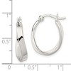 Black Bow Jewelry Twisted Oval Hoop Earrings in Sterling Silver - 20mm (3/4 Inch) - 4 of 4