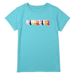 Girl's Lost Gods Gymnastics Rainbow Logo T-Shirt - 1 of 3