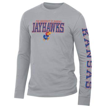 Ncaa Kansas Jayhawks Men's Gray Triblend T-shirt : Target