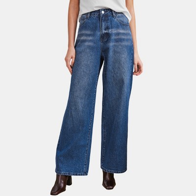 Women's Vintage-Inspired Wide-Leg Denim Jeans - Cupshe