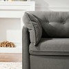 Oversized Warp Knitting Fabric Armchair Accent Chair with Removable Cushions and High Backrest for Living Room - 3 of 4