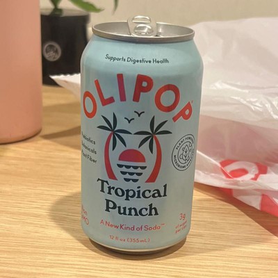 Olipop Tropical Punch Prebiotic Soda - 12 Fl Oz : Target