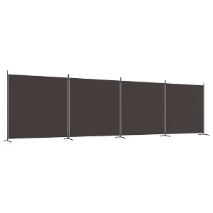 vidaXL 4-Panel Room Divider Brown 274.8"x70.9" Fabric - 1 of 1