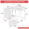 ODK L Shaped Computer Desk with Drawers Shelves Corner Gaming Desk Home Office Workstation Modern Ergonomic Design - 2 of 4
