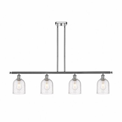 Bella - 4 Light Stem Hung Island In Industrial Style-10 Inches Tall and 48 Inches Wide