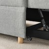 Linen Sleeper Sofa Chair with Pull-Out Bed & Wheels - 4 of 4