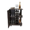 Vynxaria Stylish Bar Cart with Wine Rack, Locking Casters, and Spacious Storage - 4 of 4