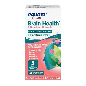 Equate Brain Health 5 Function Formula Capsules Dietary Supplement, 30 Count - 1 of 4