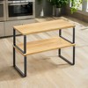 2 Pack Cabinet Organizer Shelf, Kitchen Counter Shelves, Kitchen Storage, Spice Rack, Stackable, Expandable, Metal and Engineered Wood - 2 of 3