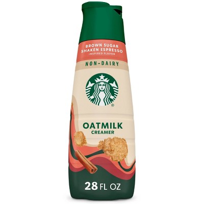 Starbucks Non Dairy Oatmilk Creamer Brown Sugar Cinnamon Coffee Creamer - 28 fl oz: Naturally Flavored, Non-Dairy, Cholesterol Free
