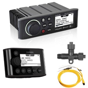 Fusion MS-RA70NSX Marine Entertainment System with Bluetooth & NMEA 2000 with Fusion MS-NRX300 IPX7 NMEA 2000 Wired Remote (Black) - 1 of 4
