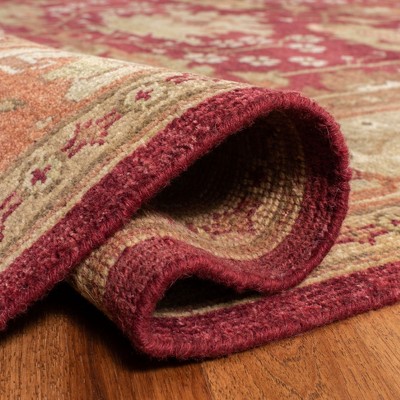 Deep Berry Hand-Knotted Wool Persian Style Runner
