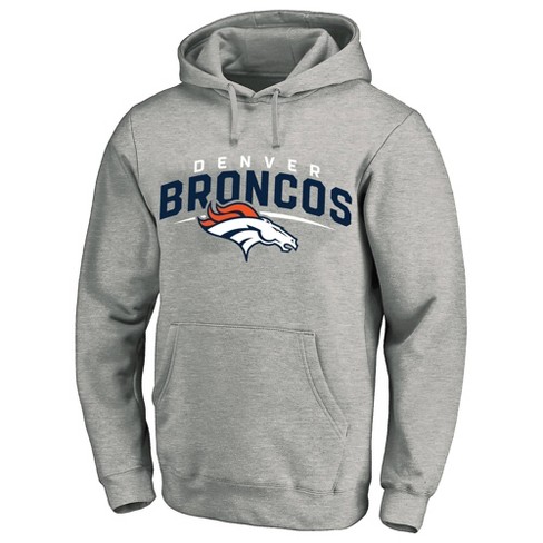 NFL Denver Broncos Men's Gray Full Back Run Long Sleeve Lightweight Hooded  Sweatshirt - S