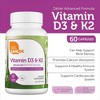 Zahler Vitamin D3 5000 IU & Vitamin K2, Advanced Vitamin D3 K2 Formula, Bone Density & Calcium Absorption - 60 Capsules - 3 of 4