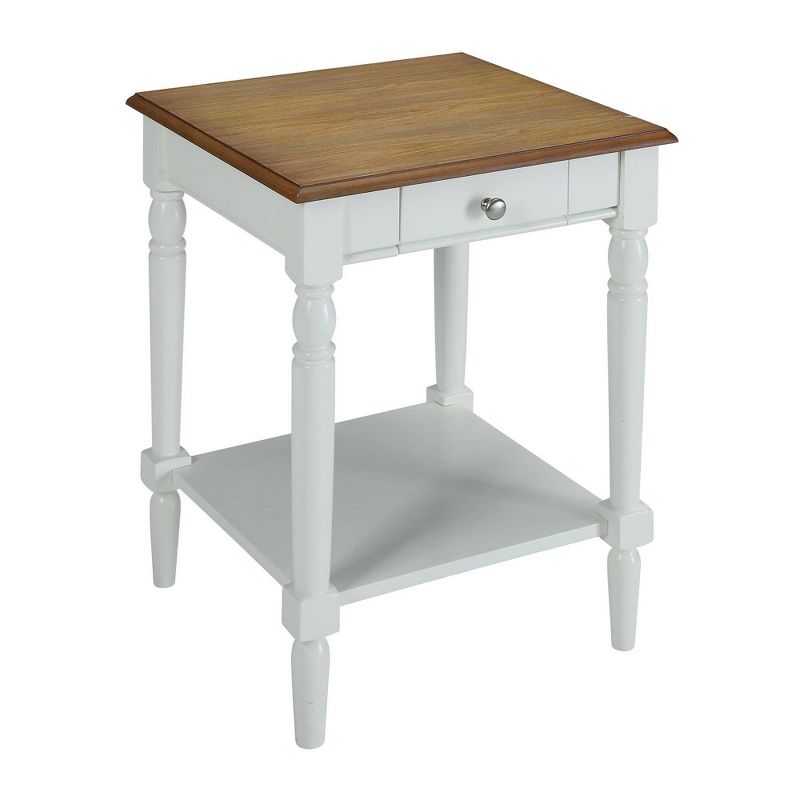 French Country 1 Drawer End Table with Shelf - Breighton Home, 1 of 11
