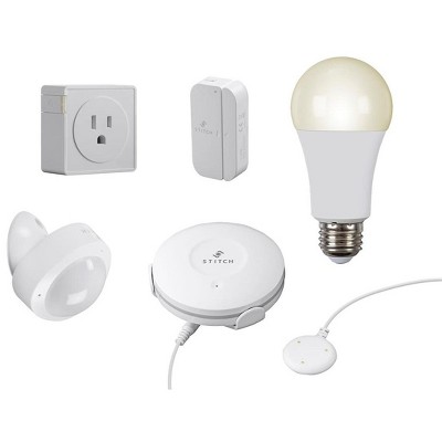 Monoprice Wireless Smart Home Starter Kit - 5 Pieces, No Hub Required, Easy Set Up & Install - From STITCH Smart Home Collection