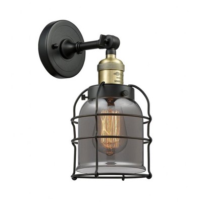 Bell Cage - 1 Light Wall Sconce In Traditional Style-12 Inches Tall and 6 Inches Wide