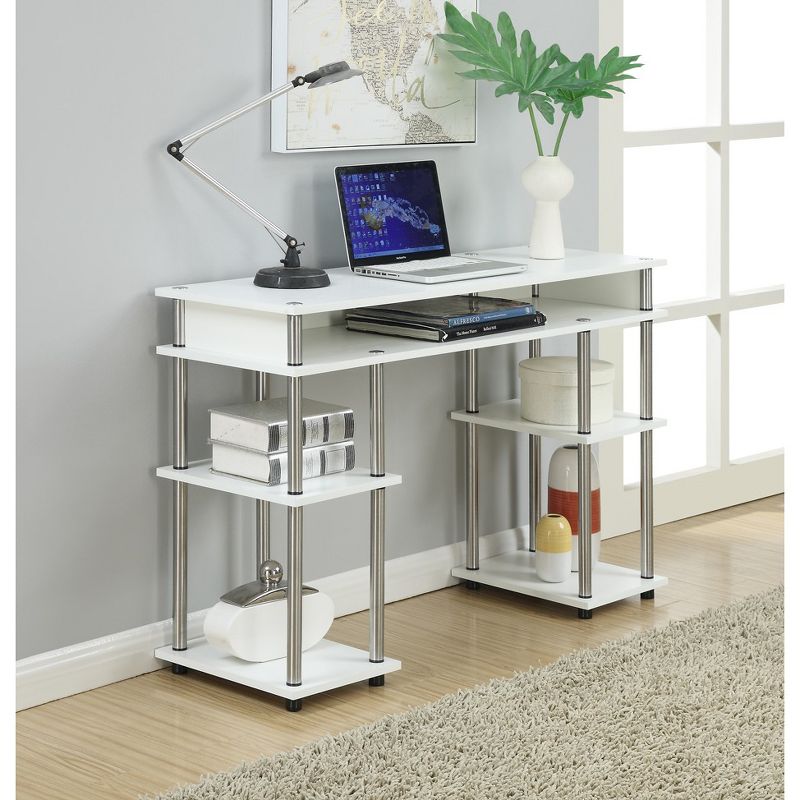 Breighton Home Harmony Office No Tools Writing Desk with Shelves, 4 of 7