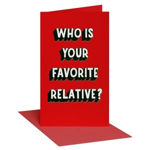 Recycled Paper Greetings Christmas Money and Gift Card Holder Favorite Relative - 1 of 4