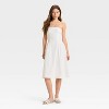 Women's Ruched Poplin Midi Tube Dress - Wild Fable™ - 3 of 3