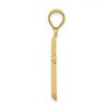 Black Bow Jewelry 14k Yellow Gold Polished & Textured Rounded Cross Pendant, 14 x 30mm - 2 of 4