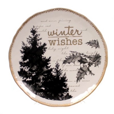 Tabletop 12.75" Winter Wishes Platter Grasslands Road Amscan  -  Serving Platters