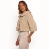 Petal and Pup Lucie Faux Fur Crop Jacket - Cream - 2 of 4