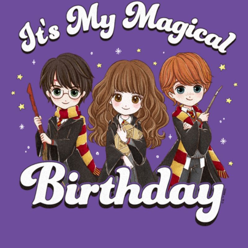 Junior's Women Harry Potter It’s My Magical Birthday Cute Characters T-Shirt, 2 of 5