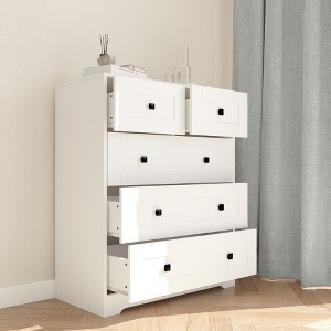 Okak 5/6/7-Drawer Chest with Farm Door Quick Assembly, Spacious Storage for Miscellaneous Items, Multi-Room Use as Dresser or Nightstand - 1 of 4