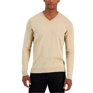 Alfani Mens Solid V Neck Pullover Sweater - 1 of 1