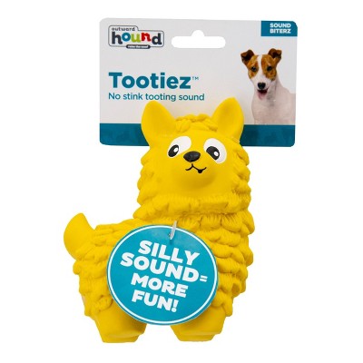 Outward Hound Tootiez Llama Dog Toy - Yellow