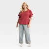 Women's Flutter Short Sleeve Knit T-Shirt - Ava & Viv™ - 3 of 3
