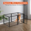 Heavy Duty Dog Crate w/Wheels - Escape-Proof Metal Kennel for Large/Medium/Small Dogs, Lockable Wheels & Slide-Out Tray - 3 of 4