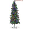6FT/7.5FT/9FT Pencil Christmas Tree with 200+ Lights, Slim Artificial Xmas Tree for Small Spaces, Home, Office, Apartment, Holiday Decor - 2 of 4